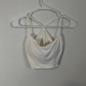 Alphalete White Crop Top with Built in Bra